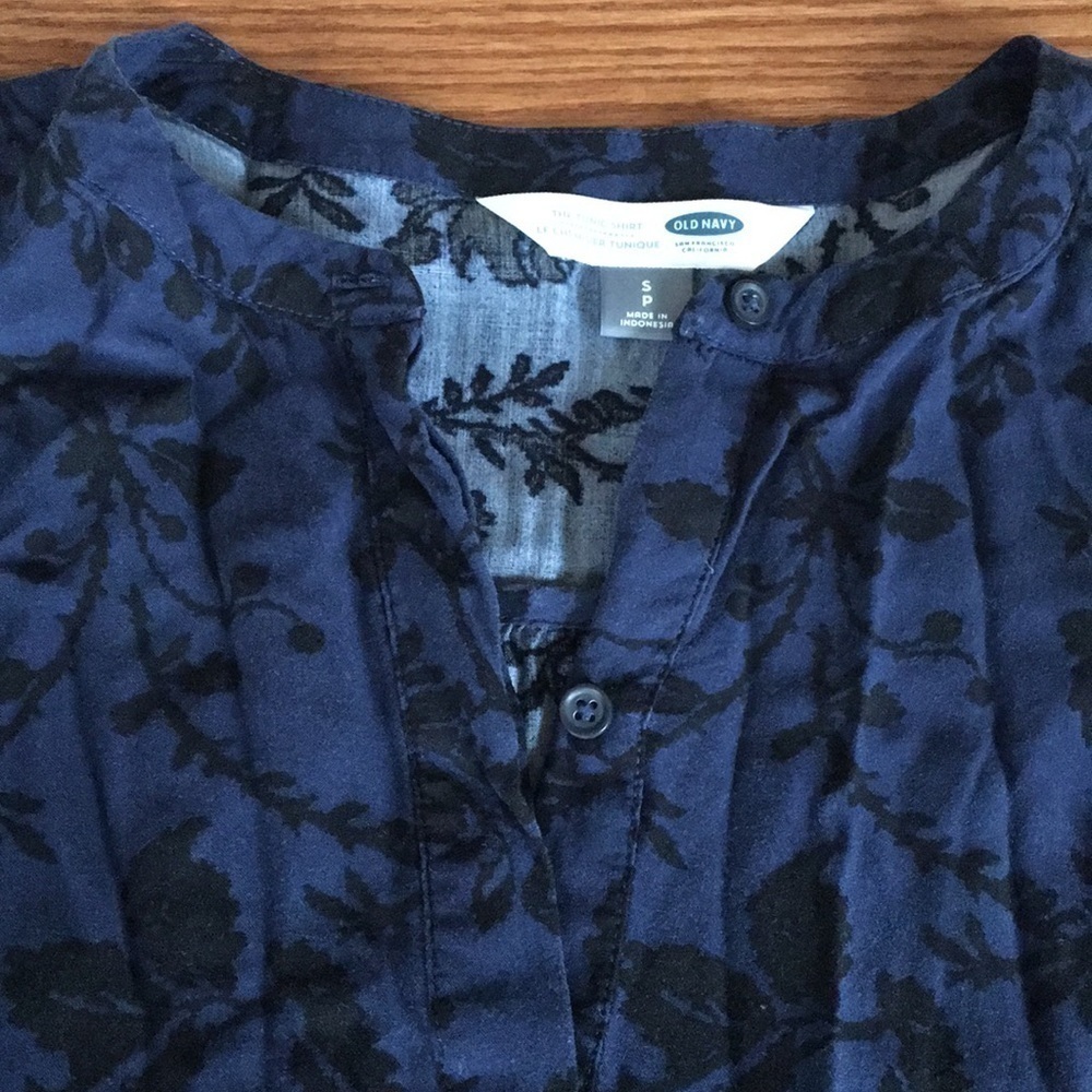 Navy and black tunic top - Picture 2 of 3
